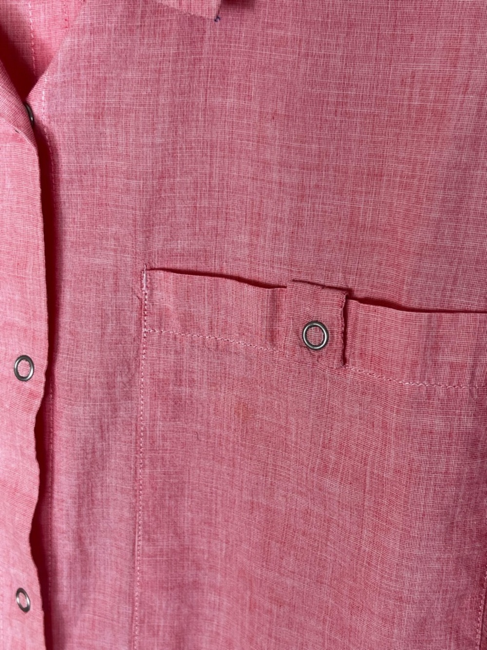 Calvin Klein Jeans Pink Sleeveless Button-Down Cotton Top - Picture 5 of 6